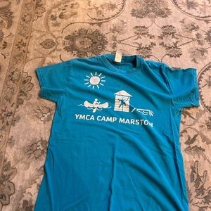 2 tees Red and Blue Short Sleeve Tee with Graphic Design